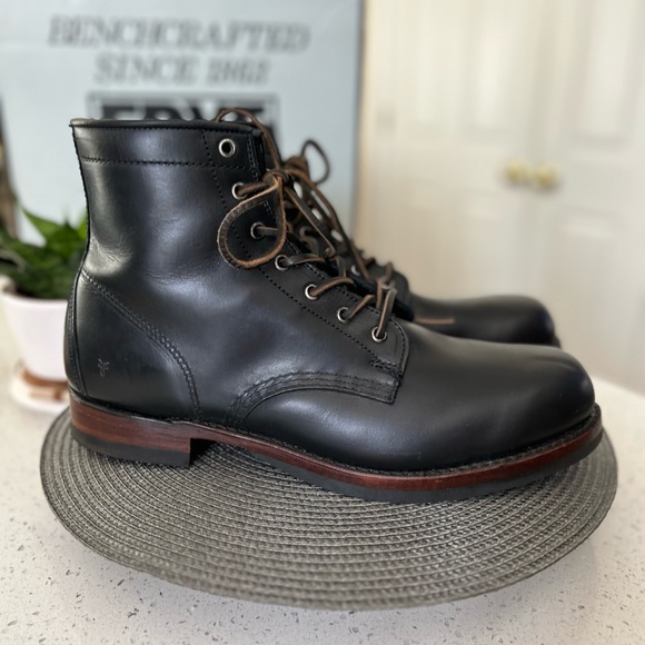 NWT - Frye Limited Addition John Addison Lace up Boot in Black, size 12 - Picture 6 of 9